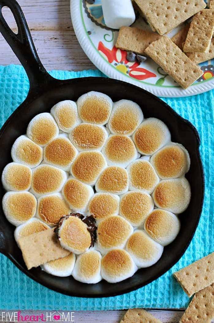  A classic campfire treat gets upgraded in this luxurious dessert dip.