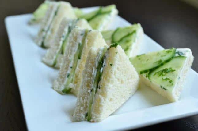  A classic tea sandwich with an unexpected twist of flavor.