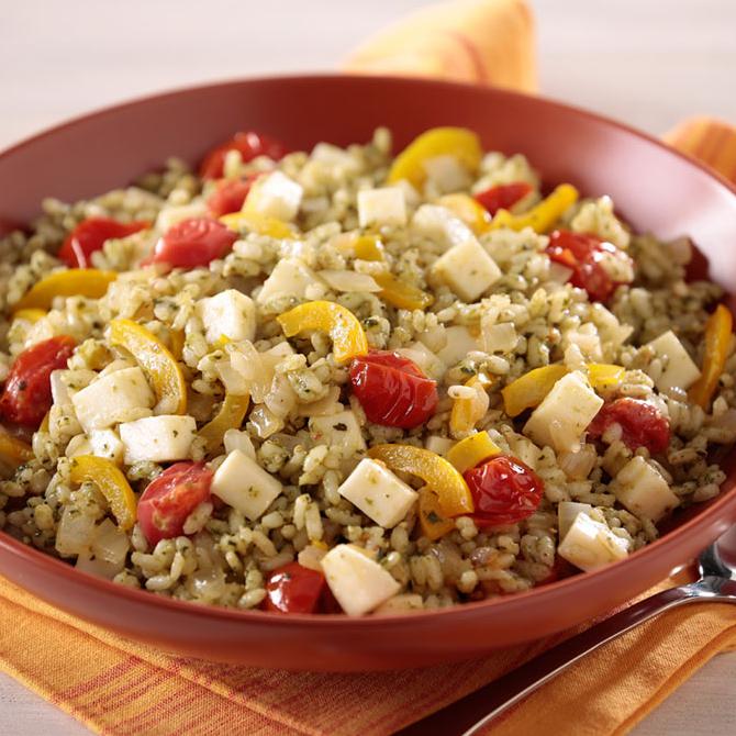  A colorful bouquet of fresh vegetables is the perfect start for this delicious Risotto Salad.