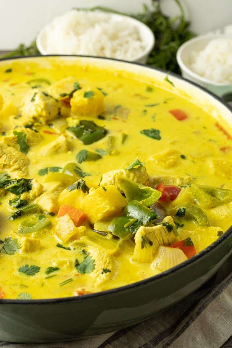 A hearty curry loaded with sweet and savory ingredients