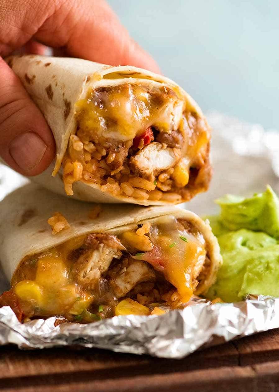  A savory sensation: Crispy chicken burritos that leave you wanting more.