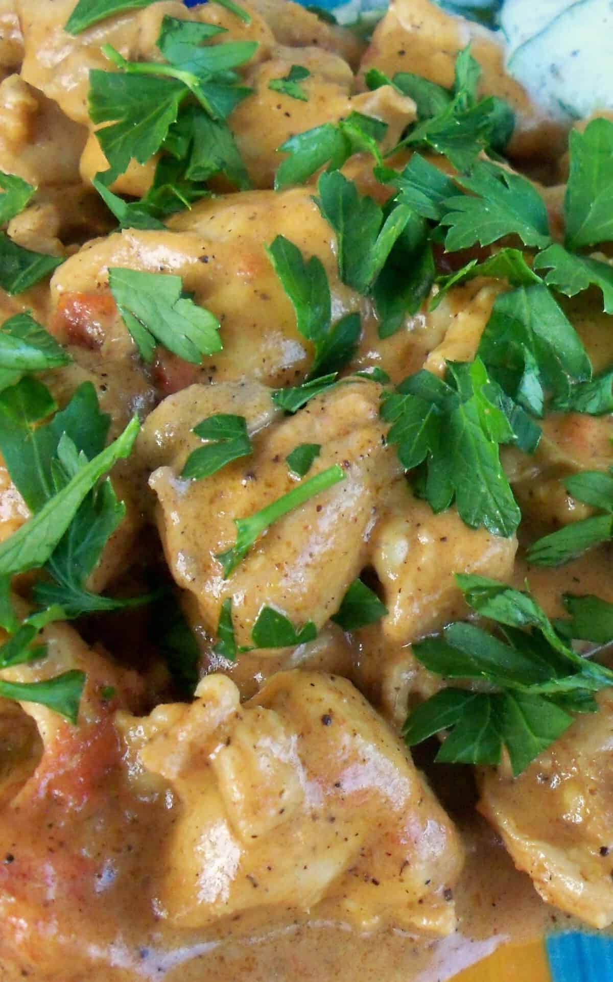  Aromatic spices blended with tender chicken in this African-inspired curry