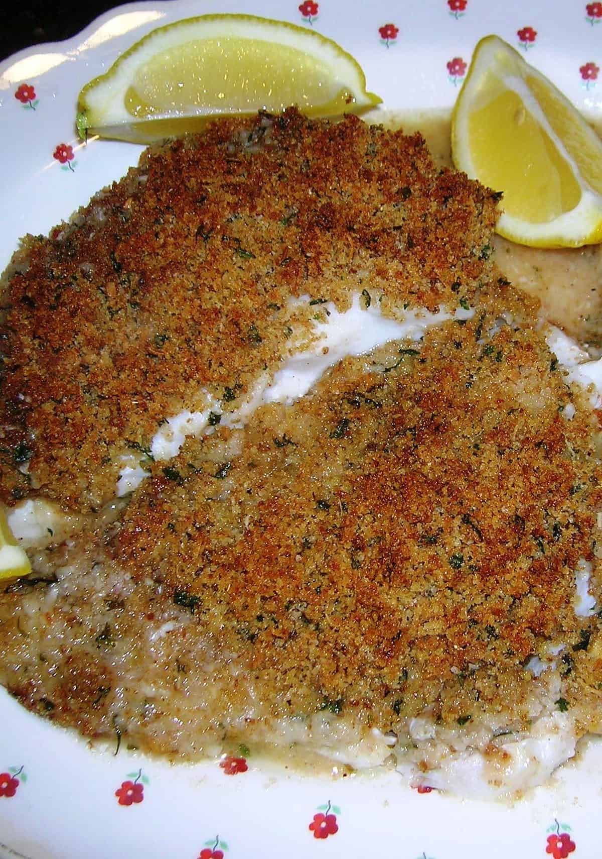 Baked Fish Oreganata
