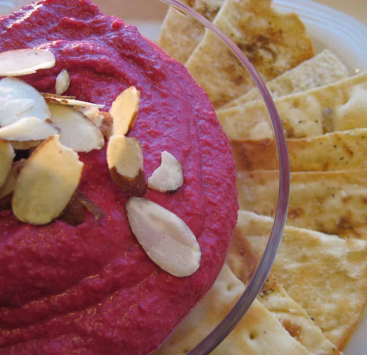 Beet, Chickpea and Almond Dip