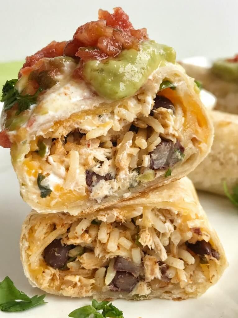  Bite into flavor with every crispy chicken burrito.