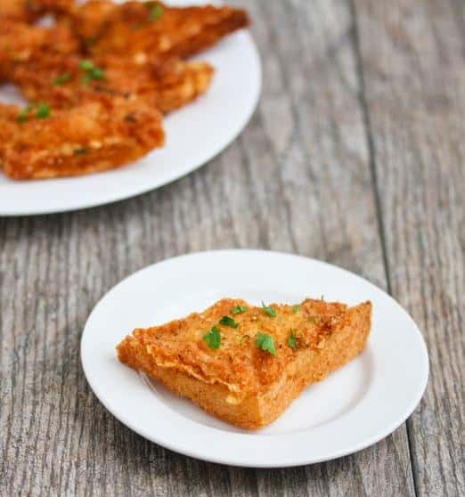  Bite-sized toasts packed with savory shrimp and crunchy texture.