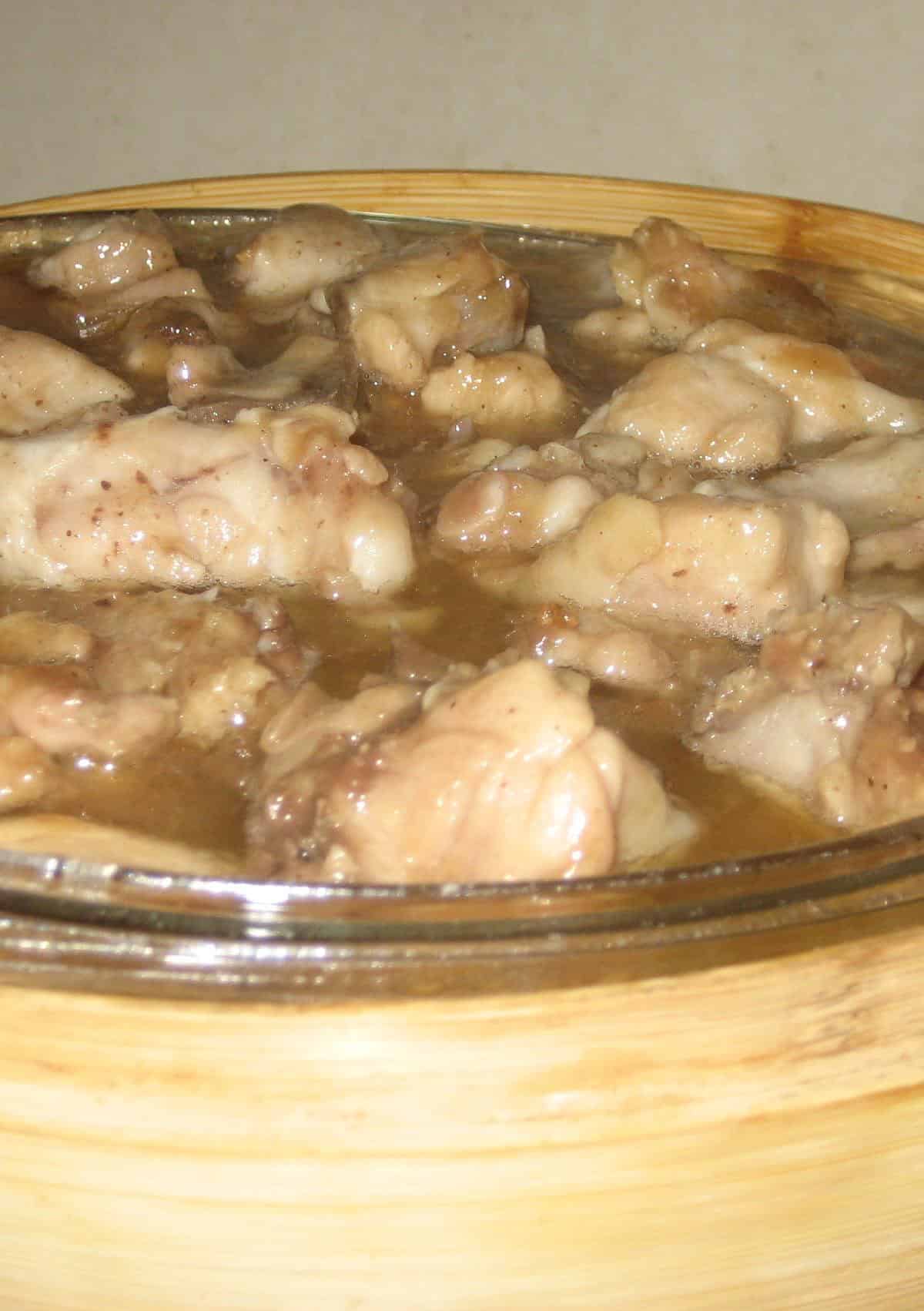 Chicken Steamed With Fresh Lemons (Sai Ling Mung Ching Gai)