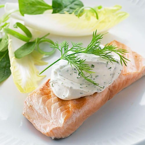 Creamy Philly Garlic and Herb Salmon