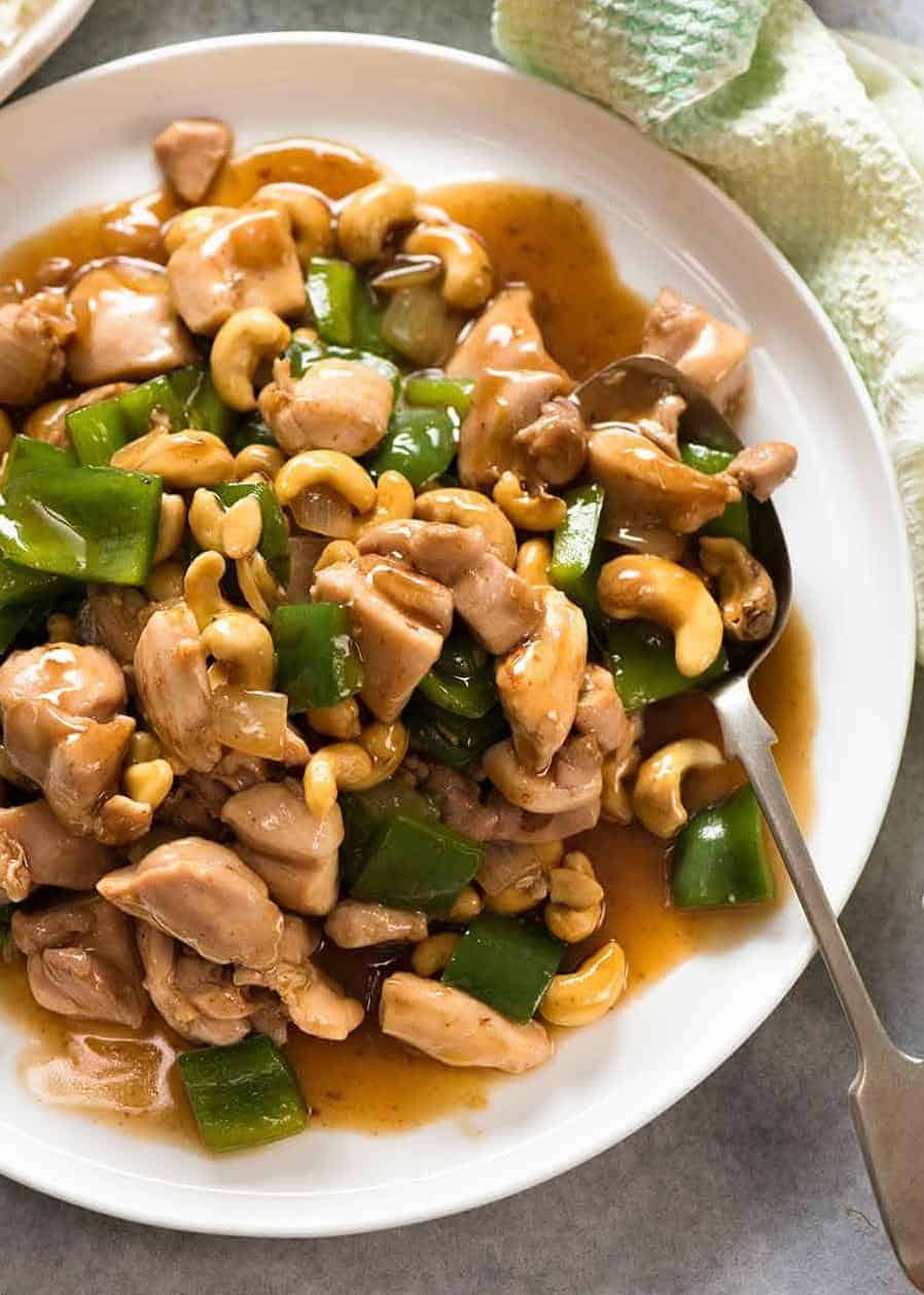  Delightful and healthy cashew chicken that can satisfy any appetite.