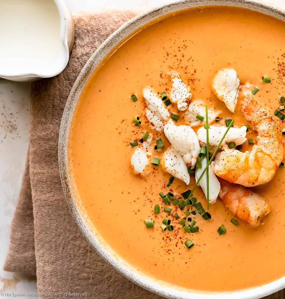  Dive into a bowl of creamy seafood bisque