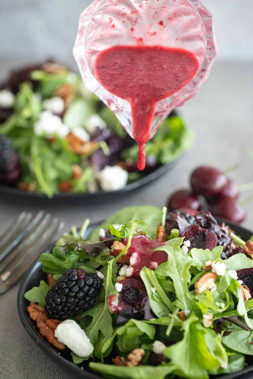  Every leaf of your salad will be kissed by this sweet cherry dressing.