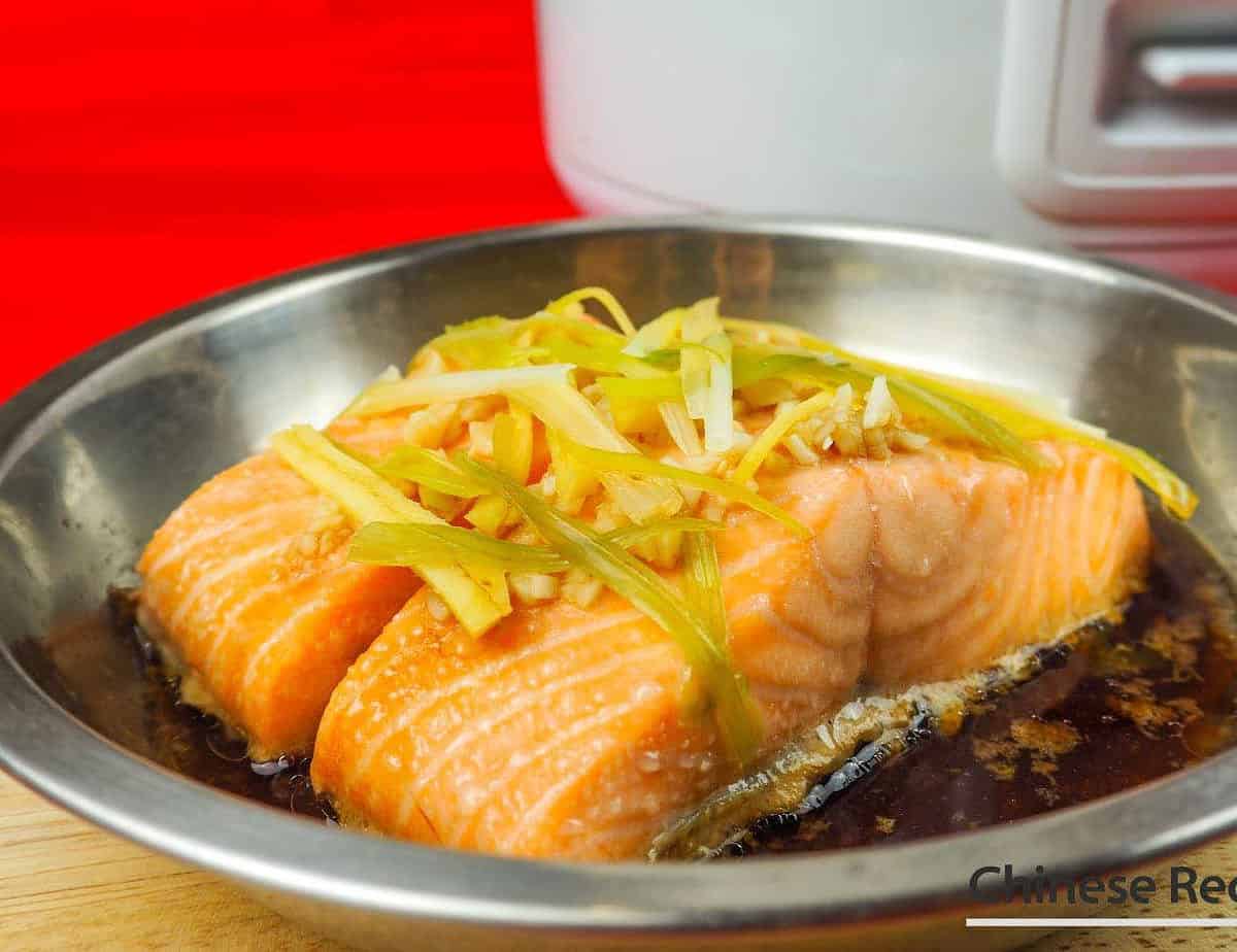  Experience the taste of Asia with our Steamed Salmon Cantonese Style