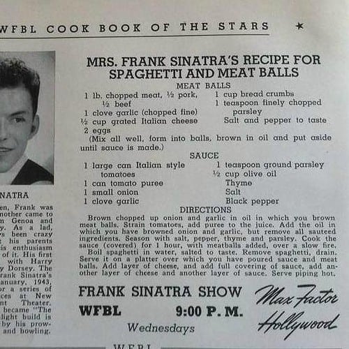 Frank Sinatra's Meatballs