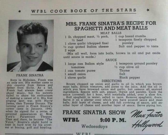 Frank Sinatra's Meatballs
