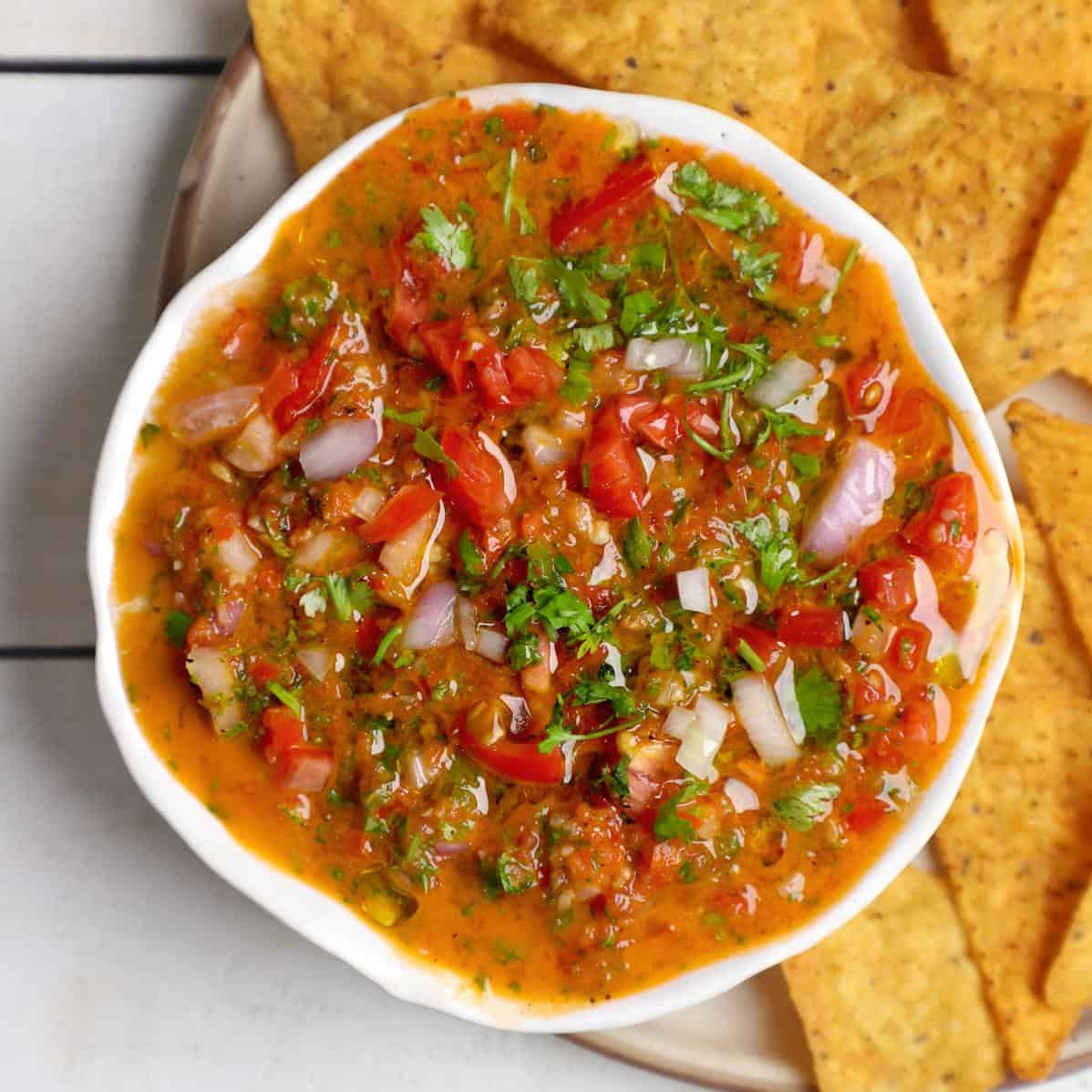  Fresh, juicy tomatoes are the star of this delicious salsa!