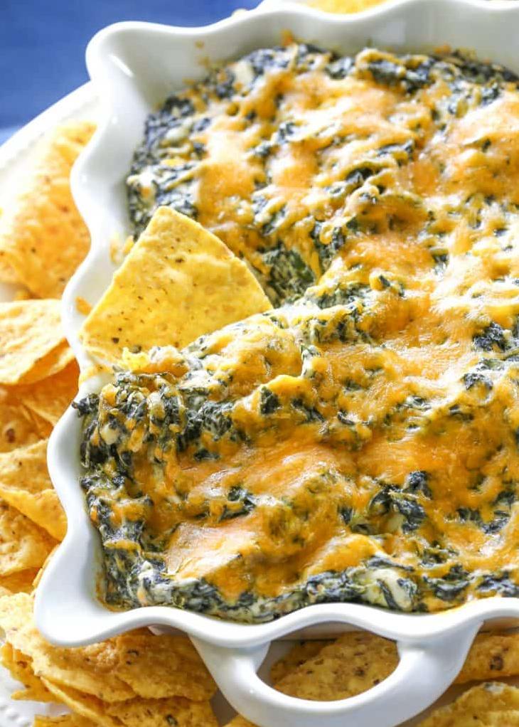  Fresh spinach and artichokes come together to create a dip that's out of this world.