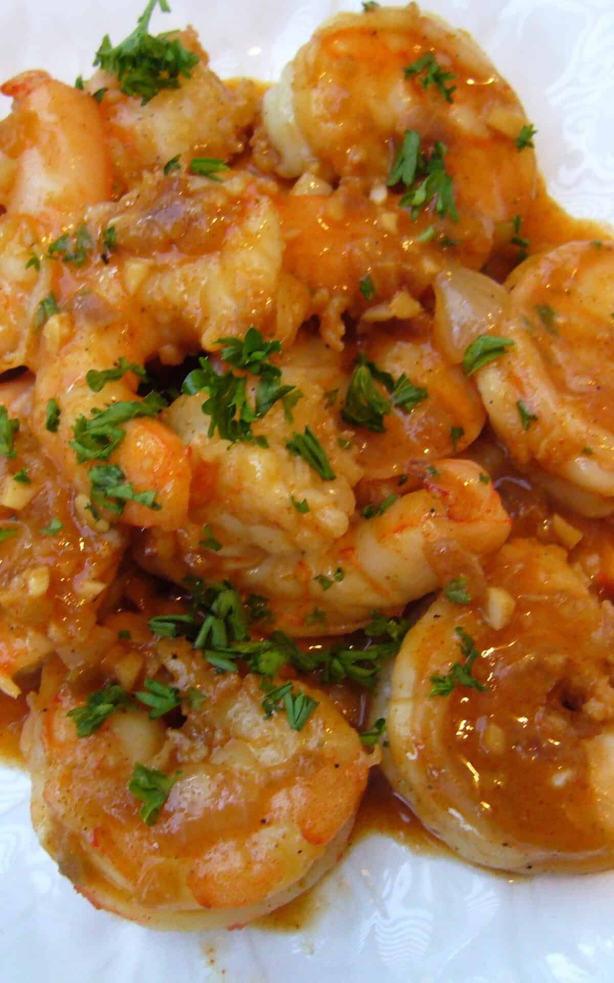 Delicious Gambas Al Ajillo with Crab Roe Paste Recipe