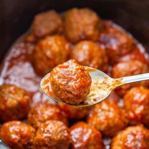  Get ready to spice up your party with these saucy meatballs.