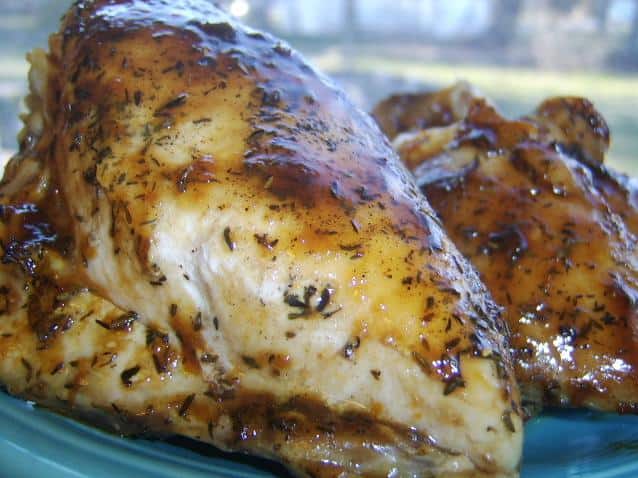 Sweet and Savory: Glazed Chicken with Jam and Balsamic