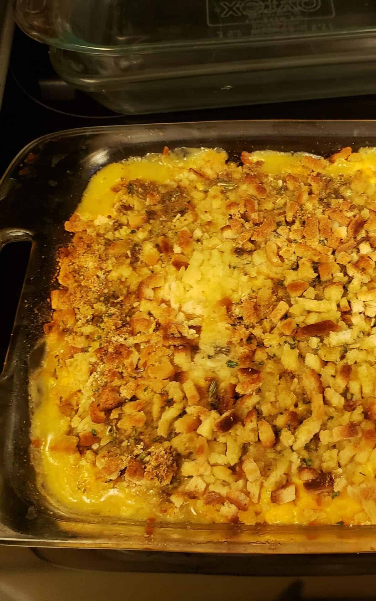  Here's the star of the show: the Chicken Crap Casserole in all its glory!