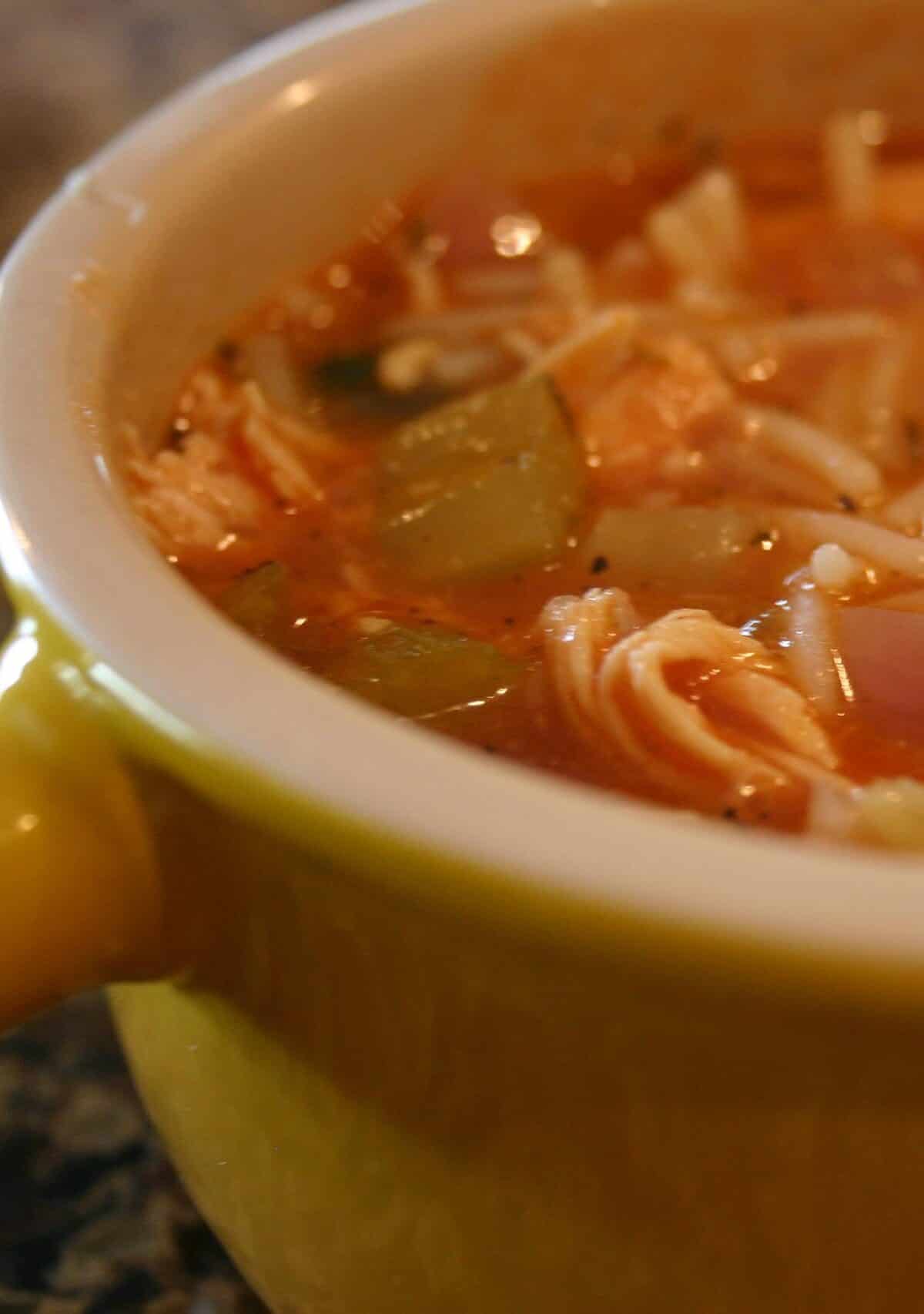 Melt your heart with our Italian Tomato Chicken Noodle Soup