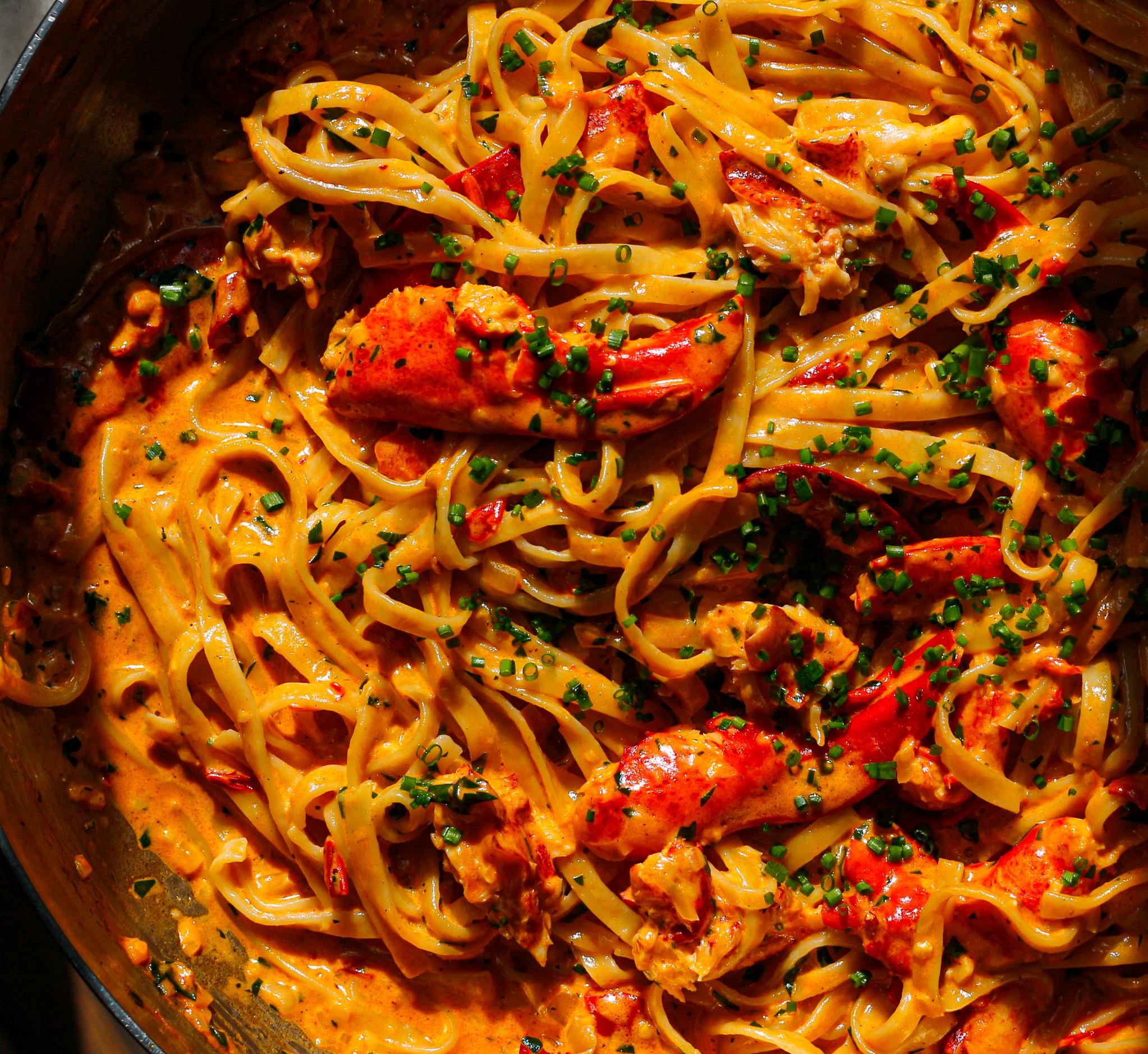  Juicy lobster meat and savory noodles, all dressed in a tangy Asian-inspired dressing.