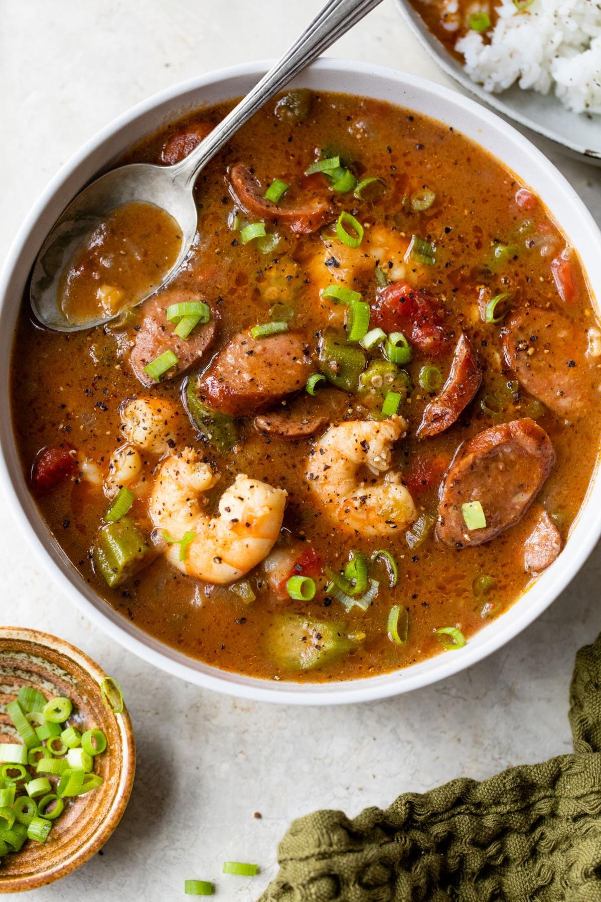  Kick off your heels and grab a spoon, this gumbo is meant to be savored.