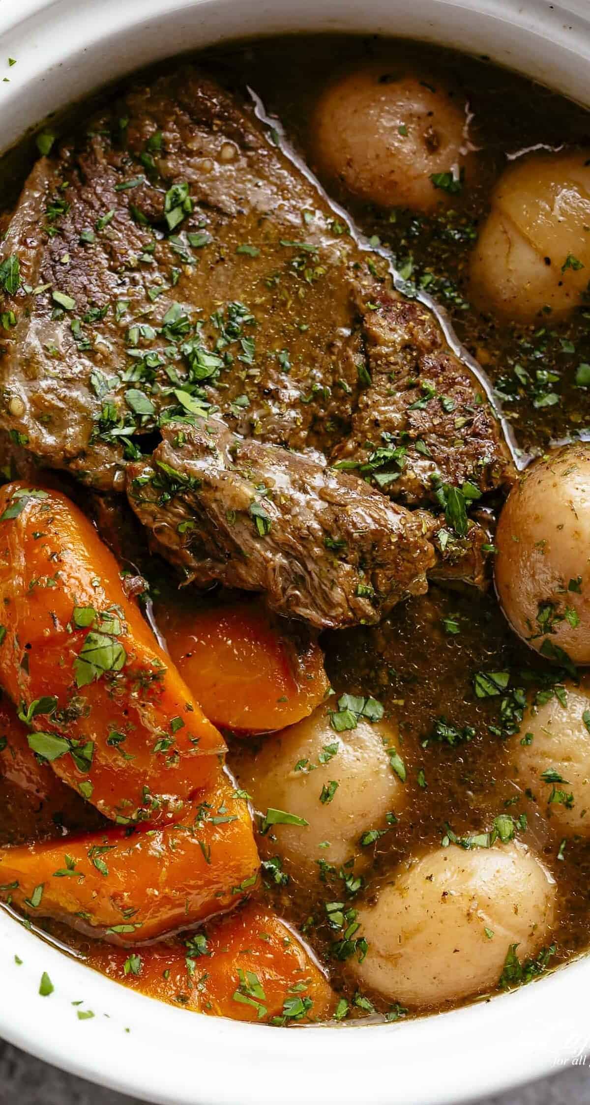  Make your neighbors envious with the delicious smell of slow-cooked pot roast wafting from your kitchen.
