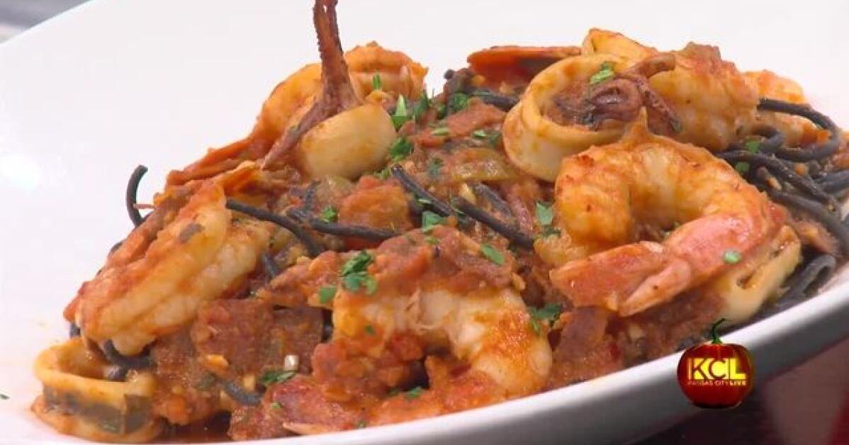  My shrimp and calamari diablo is a tail-wagging good time!