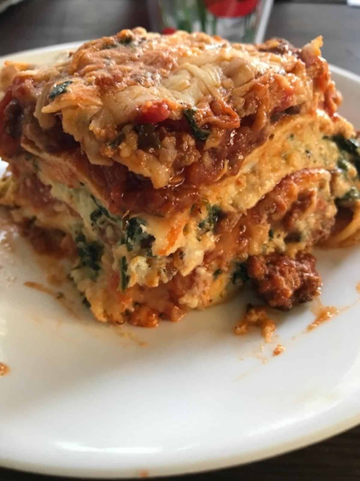  No need to dine out, this lasagna is easy to make at home!