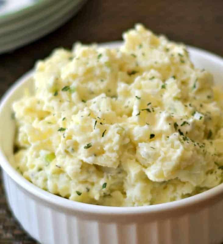  Nothing says comfort food like a bowl of fresh potato salad.