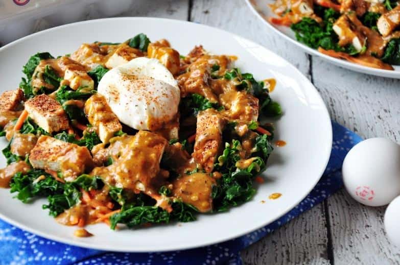  Our Eggland's Best tofu is the perfect protein-packed addition to this vegetarian salad.
