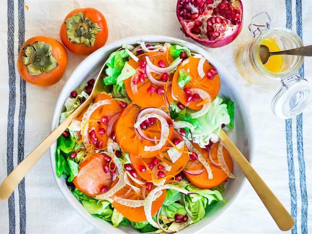  Persimmons and fennel create a beautiful harmony in this salad.