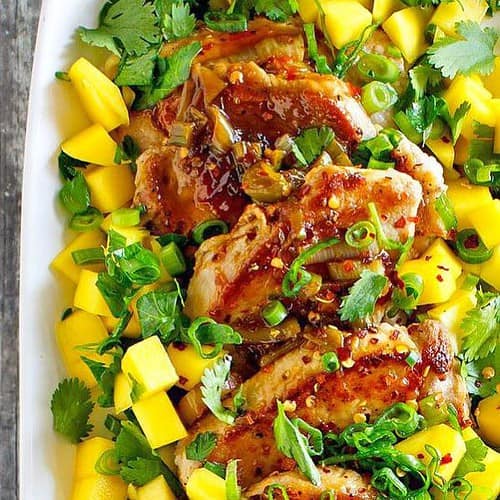 Pork Medallions With Mango (Or Chicken or Fish)