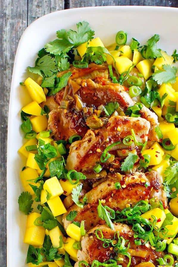 Pork Medallions With Mango (Or Chicken or Fish)