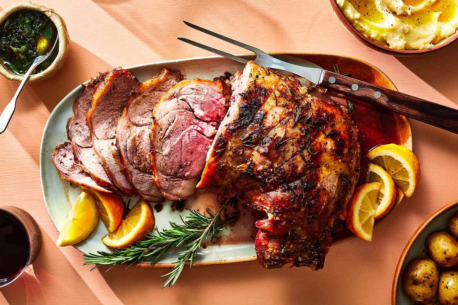  Roast leg of lamb, the king of St. Patrick's Day cuisine