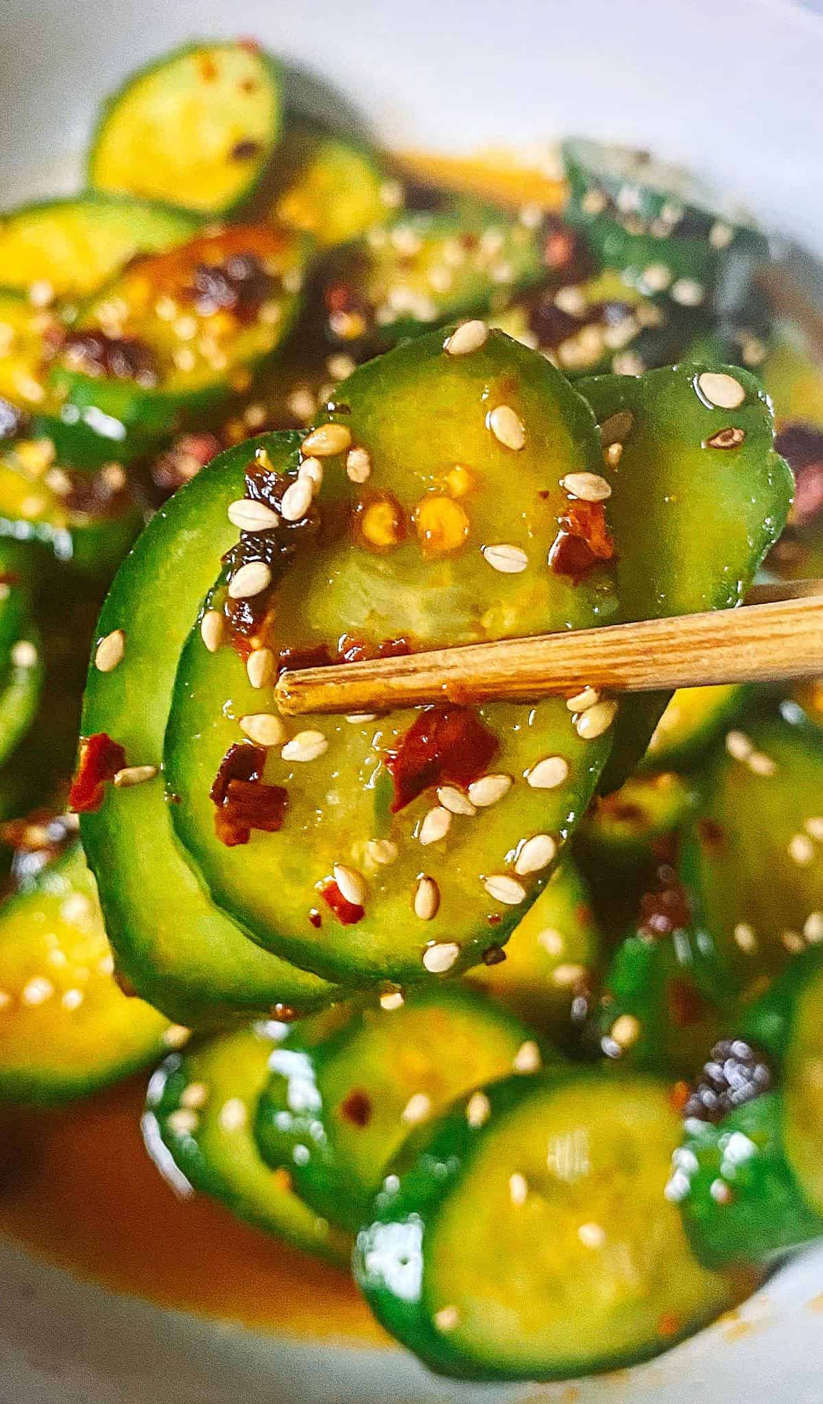  Spicy, tangy, and sweet, this Cambodian cucumber salad has it all!