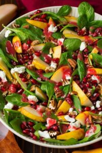 Spinach Salad With Caramelized Pears and Cranberry Vinaigrette