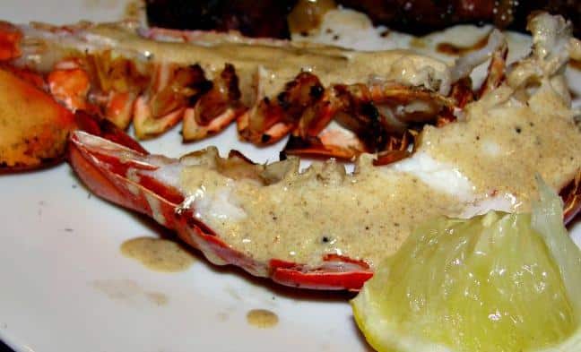  Succulent chunks of lobster meat cooked in a rich and creamy whiskey sauce.