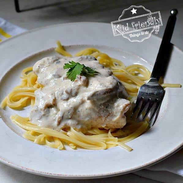  Tender chicken drenched in a creamy, tangy sauce