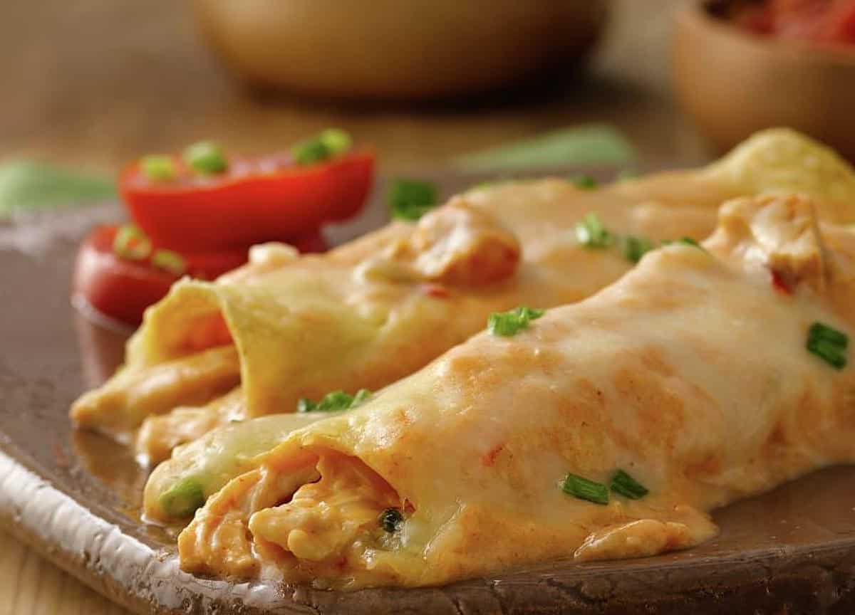  The aroma of baked enchiladas is enough to make your mouth water.