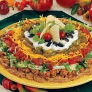  The colorful ingredients in this dip will make your taste buds dance like a Mexican hat dance.