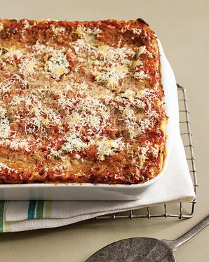  The ooey-gooey goodness of the melted mozzarella cheese on top of the lasagna