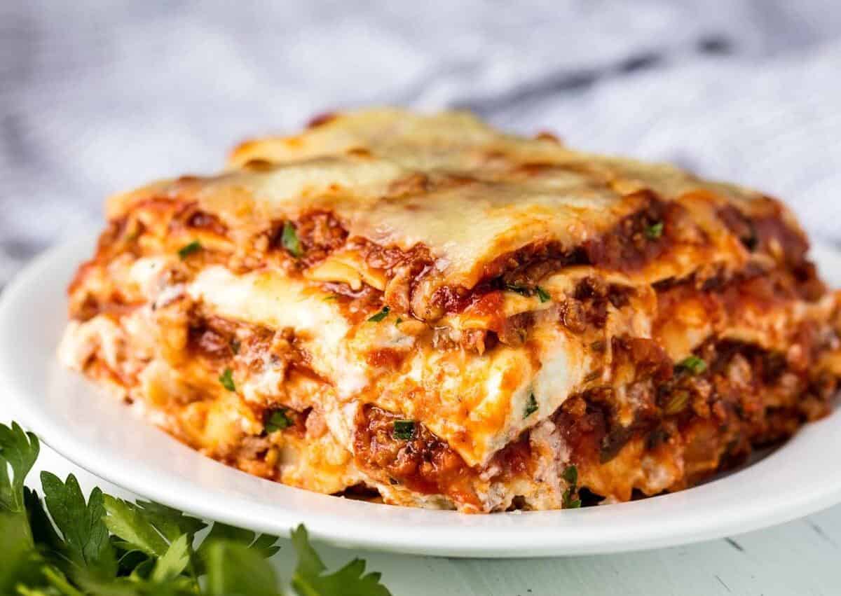  The perfect comfort food for any occasion - this lasagna is a crowd pleaser.