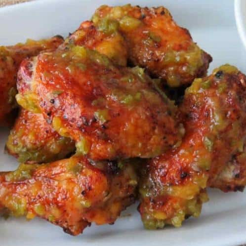  The sweet and spicy sauce is the perfect addition to these crispy wings.
