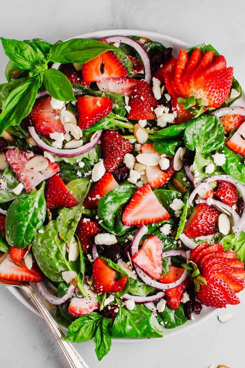  The vibrant colors of this salad will brighten up any table.