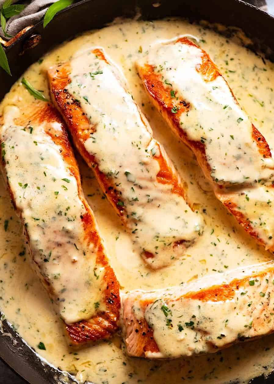  There's nothing fishy about this creamy and flavorful salmon dish!