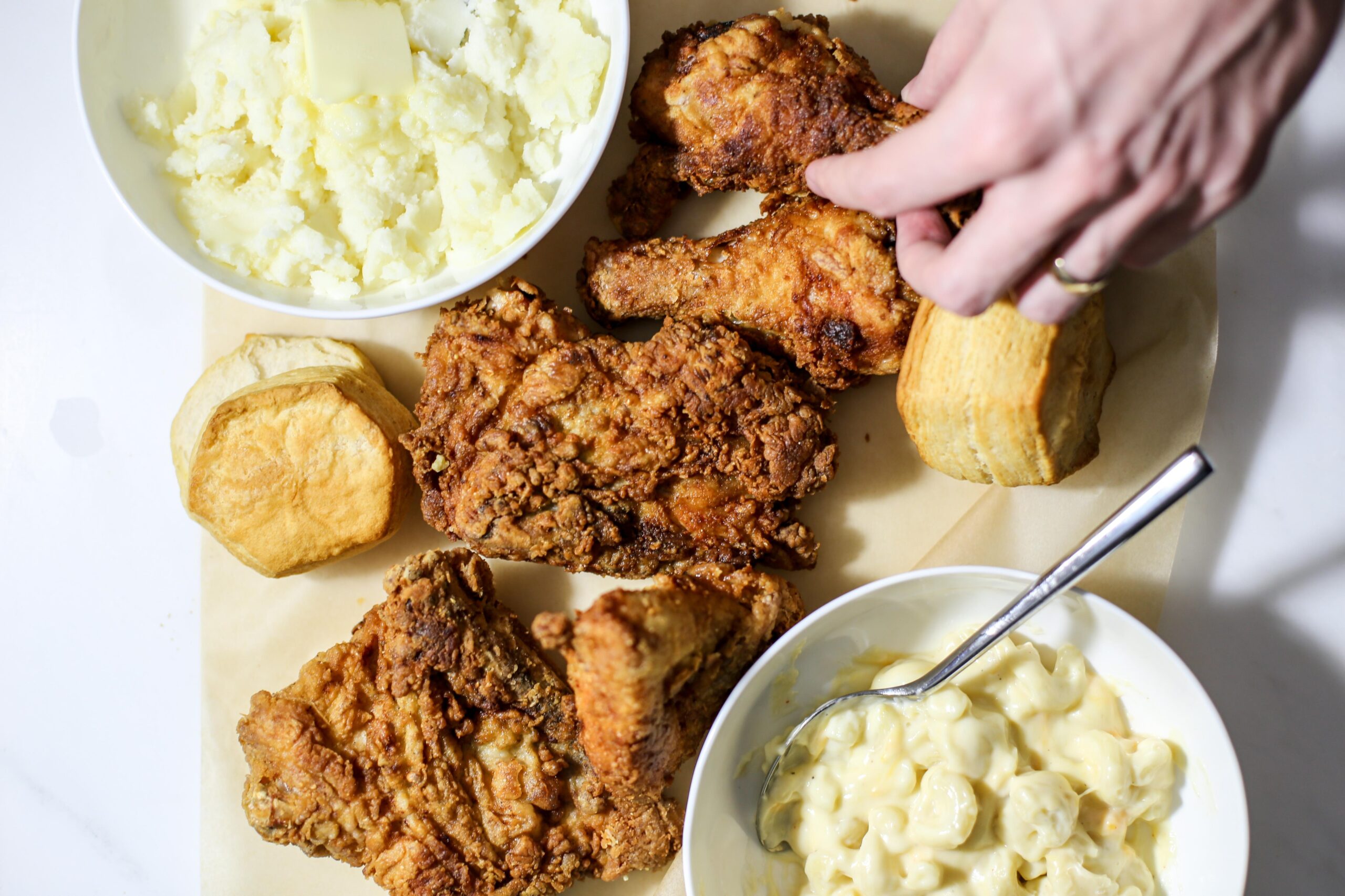  There's nothing like hot fresh chicken right from the pot