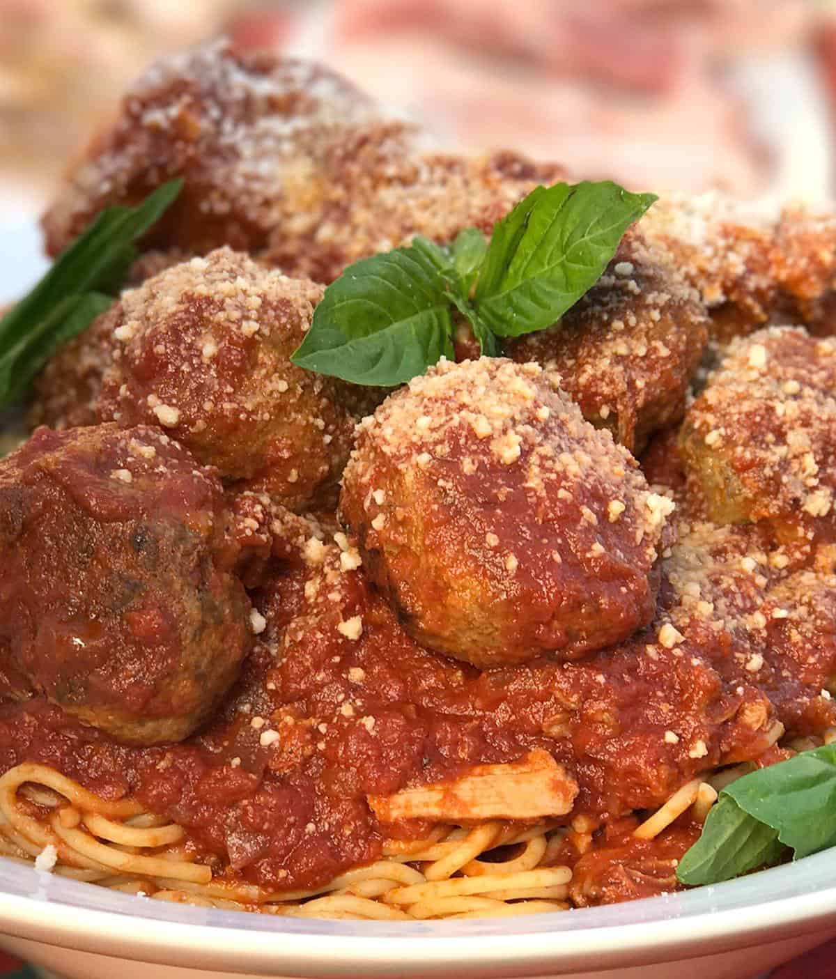  These meatballs are perfect for adding to pasta, sandwiches, or on their own.