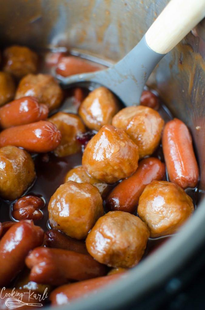  These mini hot dogs and meatballs are the perfect finger food.
